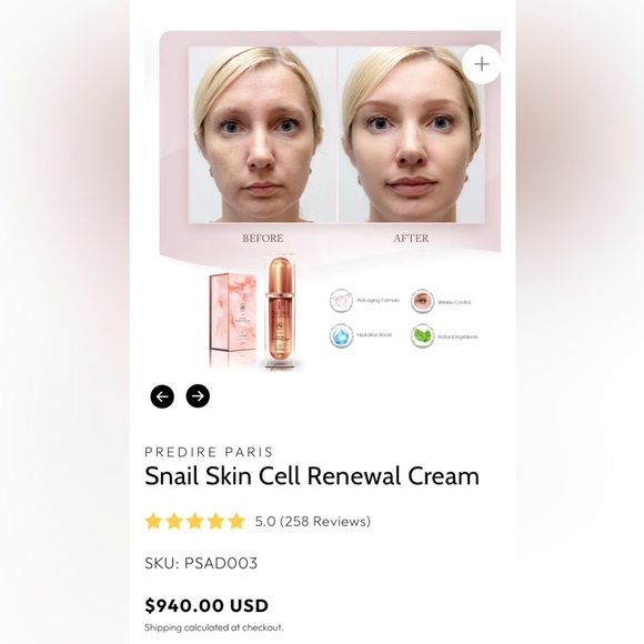 Predire Paris Snail Skin Cell Renewal Cream - Picture 2 of 2